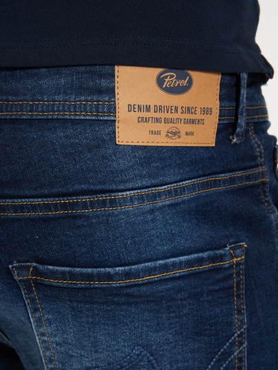 Petrol industries - Korte broek denim - Donkere denim - M-1050-Sho002
