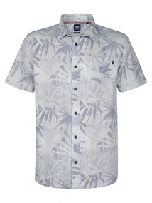 Petrol industries - Overhemd korte mouw - Donkerblauw - M-1050-Sis435 - Men Shirt Short Sleeve AOP