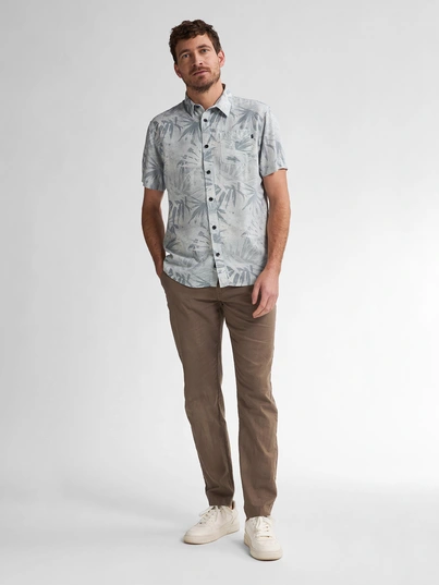 Petrol industries - Overhemd korte mouw - Donkerblauw - M-1050-Sis435 - Men Shirt Short Sleeve AOP
