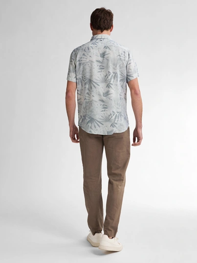 Petrol industries - Overhemd korte mouw - Donkerblauw - M-1050-Sis435 - Men Shirt Short Sleeve AOP