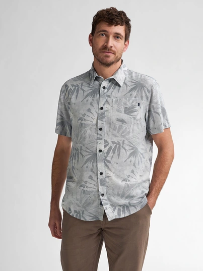 Petrol industries - Overhemd korte mouw - Donkerblauw - M-1050-Sis435 - Men Shirt Short Sleeve AOP