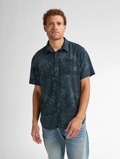 Petrol industries - Overhemd korte mouw - Petrol - M-1050-Sis435 - Men Shirt Short Sleeve AOP