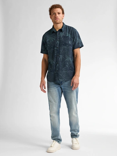 Petrol industries - Overhemd korte mouw - Petrol - M-1050-Sis435 - Men Shirt Short Sleeve AOP