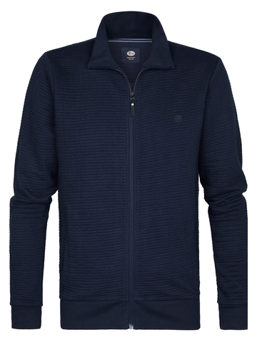 Petrol Industries - Sweater vest - Donkerblauw - Men Sweater Collar Zip - M-1050-Swc333