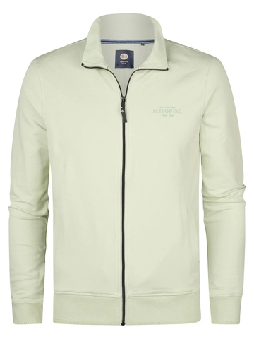 Petrol Industries - Sweater vest - Lichtgroen - Men Sweater Collar Zip - M-1050-Swc303