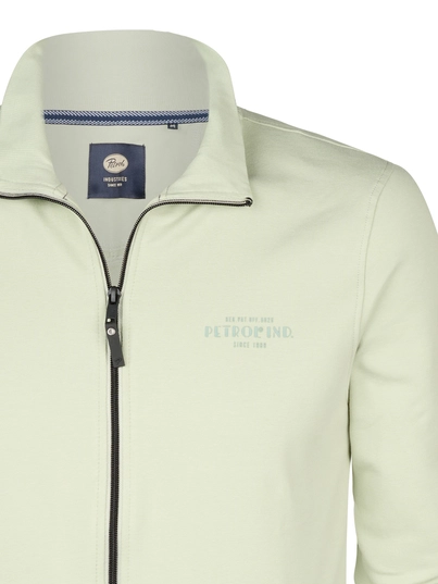 Petrol Industries - Sweater vest - Lichtgroen - Men Sweater Collar Zip - M-1050-Swc303