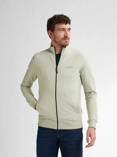 Petrol Industries - Sweater vest - Lichtgroen - Men Sweater Collar Zip - M-1050-Swc303