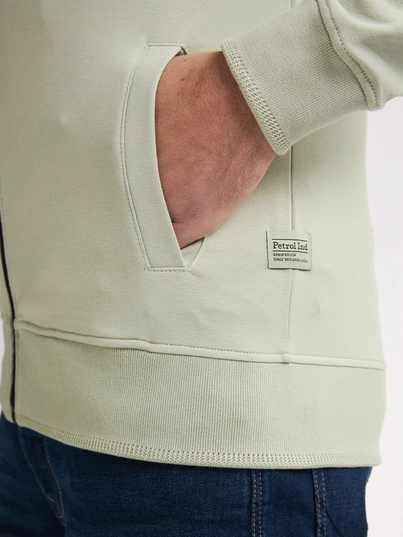 Petrol Industries - Sweater vest - Lichtgroen - Men Sweater Collar Zip - M-1050-Swc303