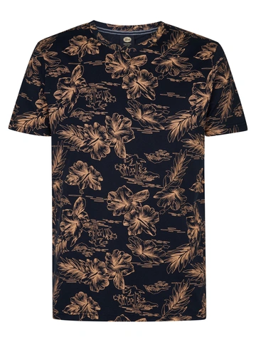 Petrol Industries - T-shirt korte mouw - Donkerblauw - Men T-Shirt SS AOP - M-1050-Tsr623