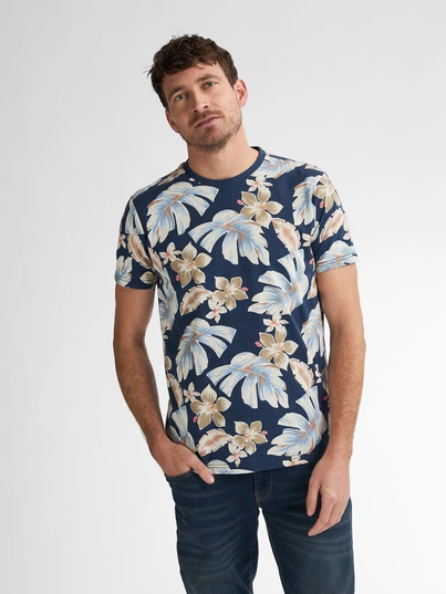 Petrol Industries - T-shirt korte mouw - Donkerblauw - Men T-Shirt SS AOP - M-1050-Tsr655
