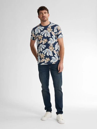 Petrol Industries - T-shirt korte mouw - Donkerblauw - Men T-Shirt SS AOP - M-1050-Tsr655