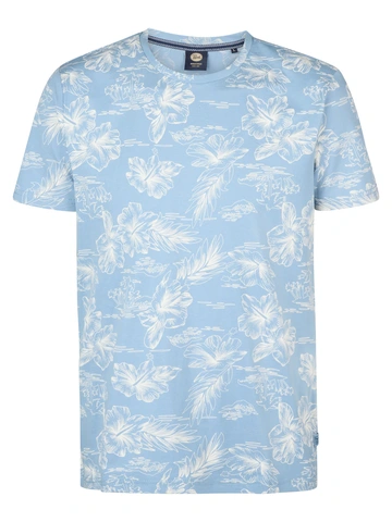 Petrol Industries - T-shirt korte mouw - Lichtblauw - Men T-Shirt SS AOP - M-1050-Tsr623