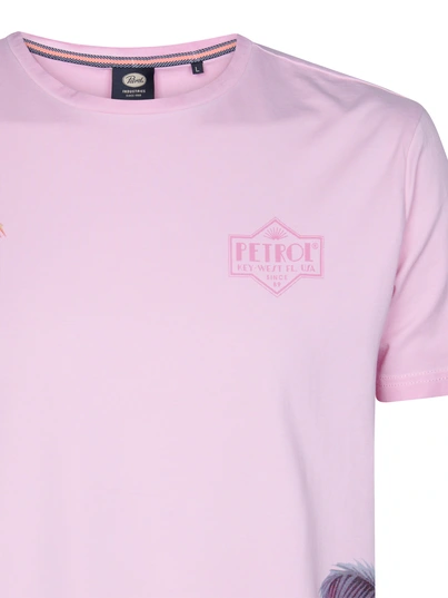 Petrol industries - T-shirt korte mouw - Roze - M-1050-Tsr673 - Men T-Shirt SS