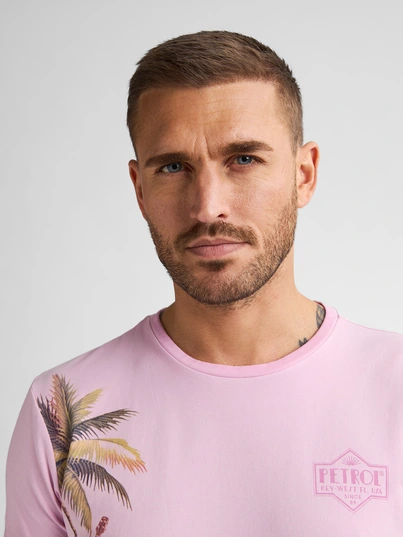 Petrol industries - T-shirt korte mouw - Roze - M-1050-Tsr673 - Men T-Shirt SS