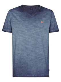 Petrol industries - T-shirt V-hals korte mouw - Donkerblauw - M-1050-Tsv662 - Men T-Shirt SS V-Neck