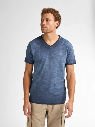 Petrol industries - T-shirt V-hals korte mouw - Donkerblauw - M-1050-Tsv662 - Men T-Shirt SS V-Neck