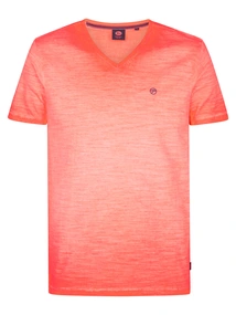 Petrol industries - T-shirt V-hals korte mouw - Koraal - M-1050-Tsv662 - Men T-Shirt SS V-Neck