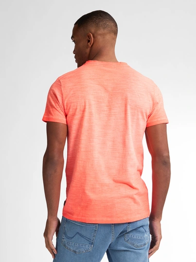 Petrol industries - T-shirt V-hals korte mouw - Koraal - M-1050-Tsv662 - Men T-Shirt SS V-Neck