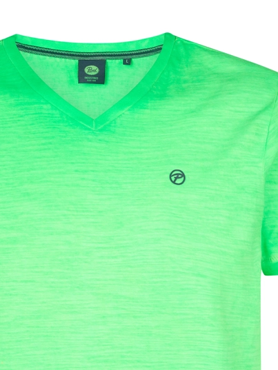 Petrol industries - T-shirt V-hals korte mouw - Lichtgroen - M-1050-Tsv662 - Men T-Shirt SS V-Neck