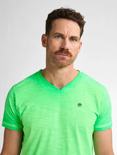 Petrol industries - T-shirt V-hals korte mouw - Lichtgroen - M-1050-Tsv662 - Men T-Shirt SS V-Neck