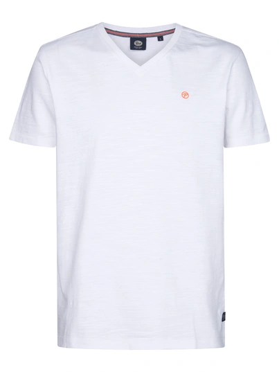 Petrol industries - T-shirt V-hals korte mouw - Wit - M-1050-Tsv662 - Men T-Shirt SS V-Neck