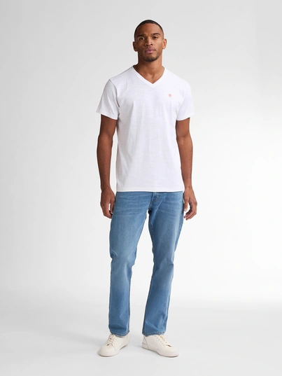 Petrol industries - T-shirt V-hals korte mouw - Wit - M-1050-Tsv662 - Men T-Shirt SS V-Neck
