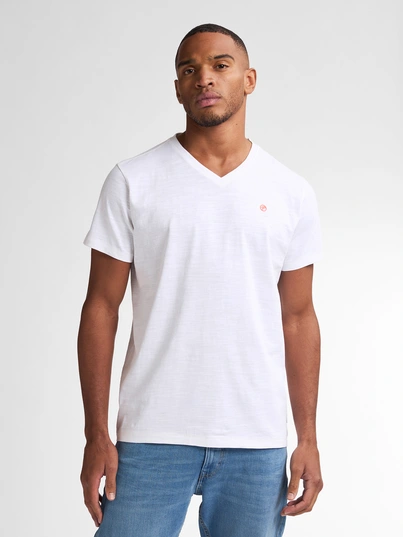 Petrol industries - T-shirt V-hals korte mouw - Wit - M-1050-Tsv662 - Men T-Shirt SS V-Neck