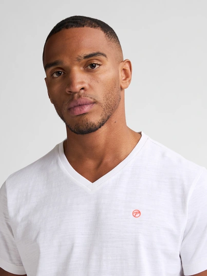 Petrol industries - T-shirt V-hals korte mouw - Wit - M-1050-Tsv662 - Men T-Shirt SS V-Neck