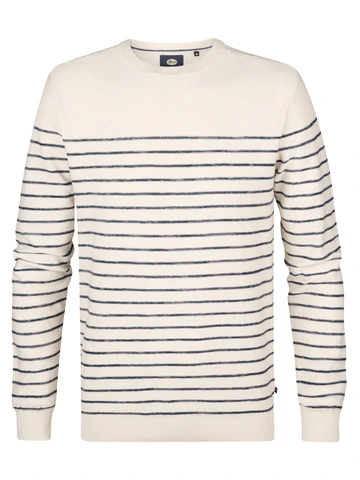 Petrol Industries - Trui met ronde hals - Ecru - Men Knitwear Round Neck Basic - M-1050-Kwr201