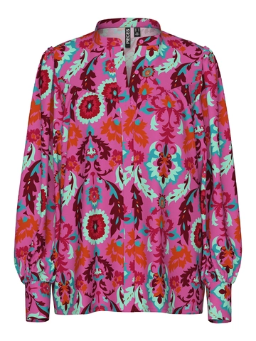 Pieces - Blouse lange mouw - Roze - Pcashley Ls Shirt Wvn D2D - 17141357