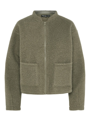 Pieces - Damesjas - Groen - Pcscarlet Bouchle Bomber - 17156165