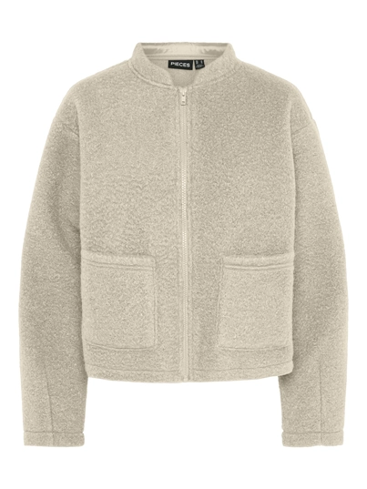 Pieces - Damesjas - Kiezelgrijs - Pcscarlet Bouchle Bomber - 17156165