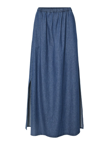 Pieces - Denim rok - Donkere denim - Pctenim Hw Maxi Skirt Wvn - 17157939