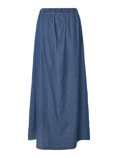 Pieces - Denim rok - Donkere denim - Pctenim Hw Maxi Skirt Wvn - 17157939