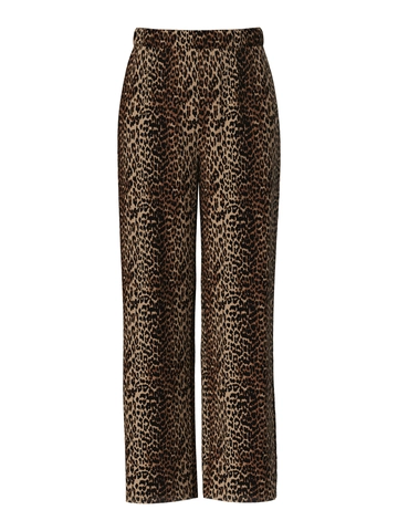 Pieces - Katoenen broek - Dierenprint - Pcflora Hw Wide Pants Jrs Bc - 17155400