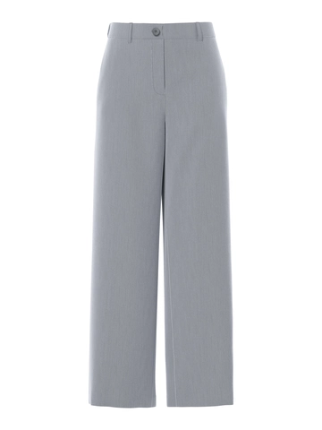 Pieces - Katoenen broek - Grijs - Pckamil Hw Wide Pant - 17155335