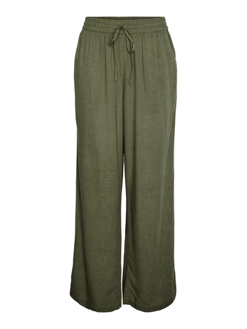 Pieces - Katoenen broek - Groen - Pcpia Hw Wide Pants Wvn - 17149314