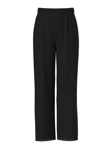 Pieces - Katoenen broek - Zwart - Pcflora Hw Wide Pants Jrs Bc - 17155400