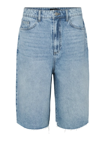Pieces - Korte broek - Lichte Denim - Pctasha Mw Baggy Denim Shorts - 17157255
