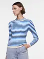 Pieces - Pccrista Ls O-Neck - Trui met ronde hals - Lichtblauw - 17115047