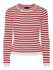 Pieces - Pccrista Ls O-Neck - Trui met ronde hals - Rood - 17115047