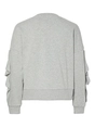 Pieces - Pcjina Ls O-Neck Frill Sweat J - Trui met ronde hals - Middengrijs - 17160493
