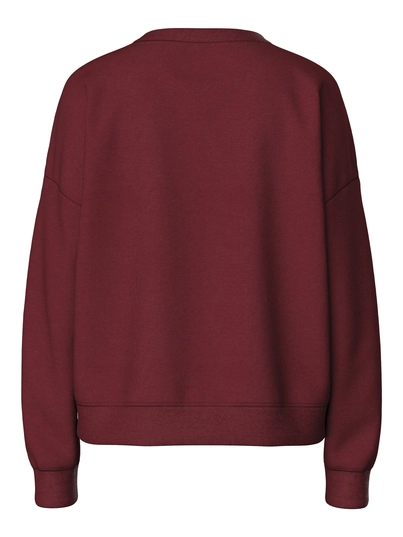 Pieces - Sweater - Bordeaux - Pctamy Ls Loose Sweat D2D - 17152536