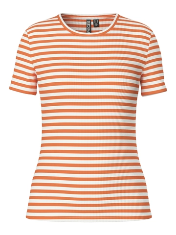 Pieces - T-shirt korte mouw - Oranje - Pcruka Ss Top Jrs - 17133839