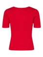 Pieces - T-shirt korte mouw - Rood - Pcjuline Ss Rev Knit Tee Bc - 17159166