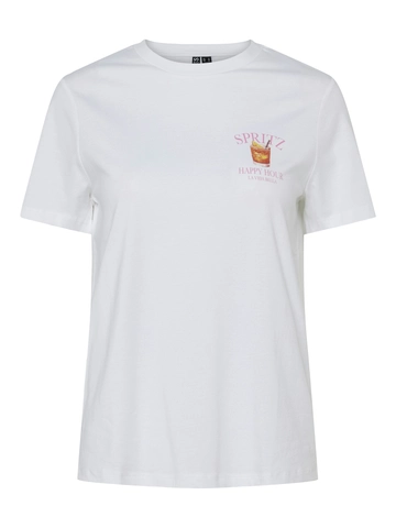 Pieces - T-shirt korte mouw - Wit - Pctalia Ss Printed T-Shirt - 17157109