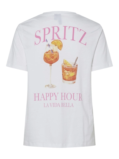 Pieces - T-shirt korte mouw - Wit - Pctalia Ss Printed T-Shirt - 17157109