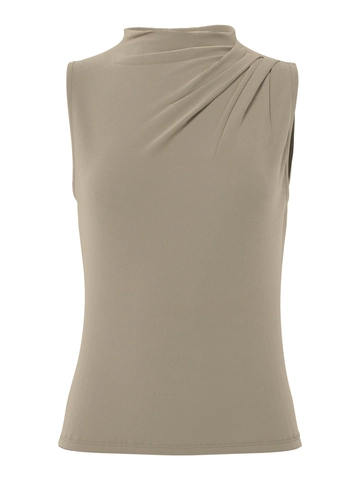 Pieces - Tanktop - Beige - Pcmadison Sl Draped Top Jrs No - 17151143