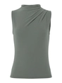 Pieces - Tanktop - Donkergrijs - Pcmadison Sl Draped Top Jrs No - 17151143