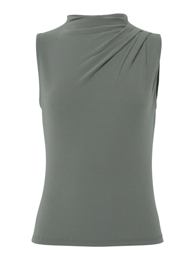 Pieces - Tanktop - Donkergrijs - Pcmadison Sl Draped Top Jrs No - 17151143
